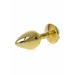Анальная пробка с голубой розой Plug-Jewellery Gold PLUG ROSE- Light Blue