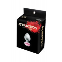 Анальная пробка MAI METAL PLUG WITH STONE, L SILVER