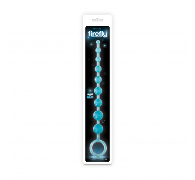 Анальные бусы светящиеся NS Novelties FIREFLY PLEASURE BEADS BLUE
