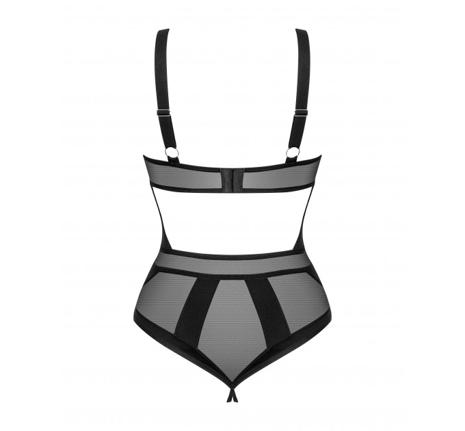 Боди с геометрическим дизайном и открытым доступом Obsessive Chic Amoria черный, XS/S
