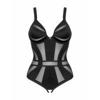 Боди с геометрическим дизайном и открытым доступом Obsessive Chic Amoria черный, XS/S