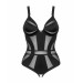 Боди с геометрическим дизайном и открытым доступом Obsessive Chic Amoria черный, XS/S