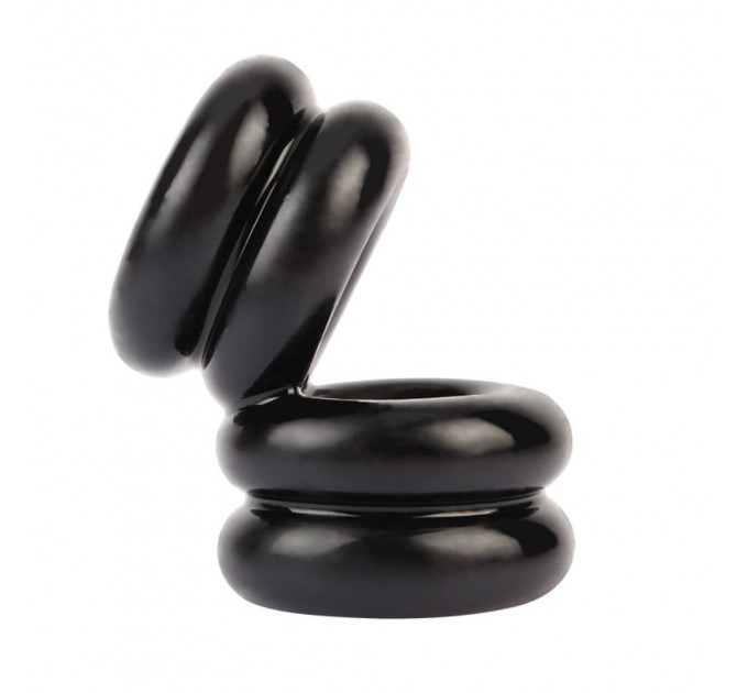 Двойное эрекционное кольцо Chisa GK Power Dual Chubby Support Ring, черный