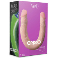 Двосторонній фалоімітатор із кібершкіри EGZO Mad Evolution тілесний