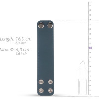 Эрекционное кольцо в форме ремешка Boners Ball Strap синее, L