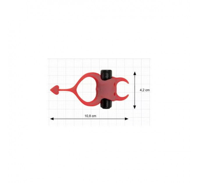 Эрекционное кольцо в виде дьявола Adrien Lastic Devol Cock Ring с вибрацией, красное