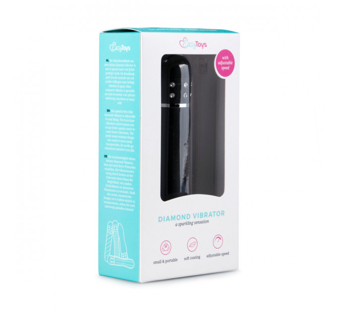 Вибратор Love Diamond Vibrator черный, 11.4 см