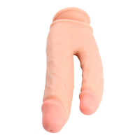 Фалоімітатор подвійний Chisa Ballsy Super Cock Bromeo # 01 на присосці, тілесний
