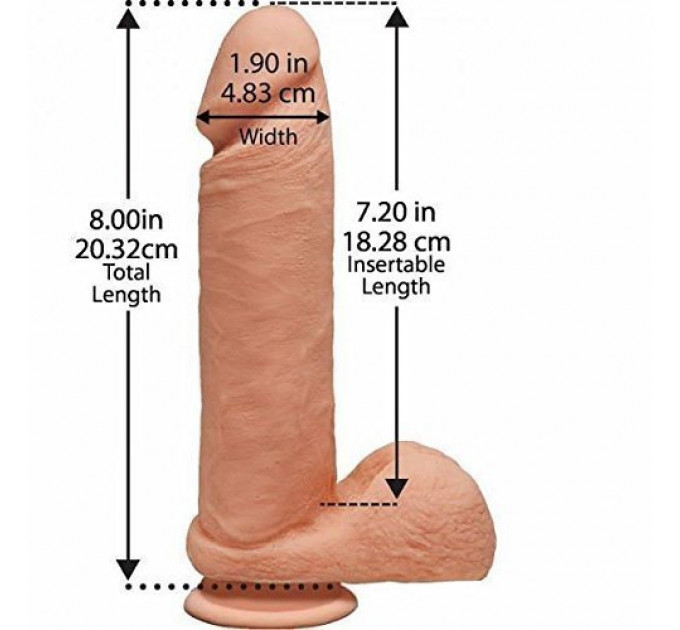 Фаллоимитатор Doc Johnson Perfect d 8, 22 х 5 см