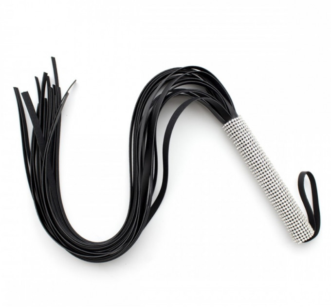 Флоггер со стразами DS Fetish Flogger diamond L black