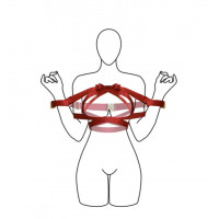 Фиксатор бондаж с бантом для верхней части тела UPKO Bowknot, красный