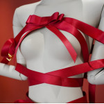 Фіксатор бондаж з бантом для верхньої частини тіла UPKO Bowknot, червоний