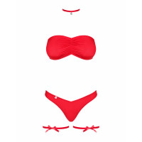 Новорічний костюм Obsessive Kissmas set червоний, S/M