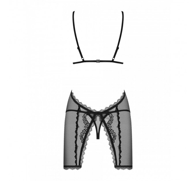 Пеньюар Obsessive Millagro та стрінги S/M