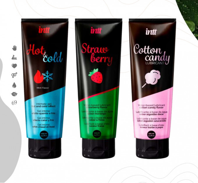 Лубрикант на водной основе Intt Hot & cold gel со вкусом мяты с горячим и холодным эффектом