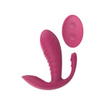 Масажер-вібратор рельєфний Dream Toys Essentials з потрійною стимуляцією, червоний