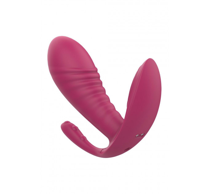 Масажер-вібратор рельєфний Dream Toys Essentials з потрійною стимуляцією, червоний