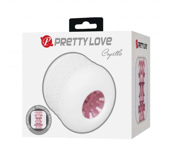 Міні-мастурбатор нереалістичний Pretty Love Crystle, білий
