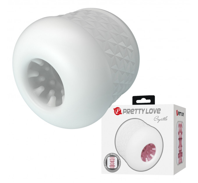 Міні-мастурбатор нереалістичний Pretty Love Crystle, білий