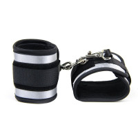 Набор БДСМ Roomfun Bedroom Restraint Kit фиксаторы, кнут, кляп, маска, черный-серый