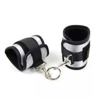 Набор БДСМ Roomfun Bedroom Restraint Kit фиксаторы, кнут, кляп, маска, черный-серый