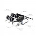Набір БДСМ Roomfun Bedroom Restraint Kit фіксатори, батіг, кляп, маска, чорний-сірий