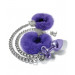 Набор Global Novelties NIXIE METAL BUTT PLUG & FURRY HANDCUFF SET, MEDIUM, PURPLE METALLIC
