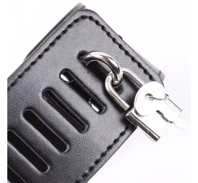 Ошейник с наручниками DS Fetish Collar with handscuff black