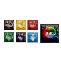 Презервативы Trustex Assorted Colors разных цветов, со смазкой