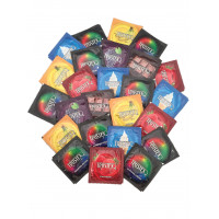 Презервативы Trustex Assorted Colors разных цветов, со смазкой