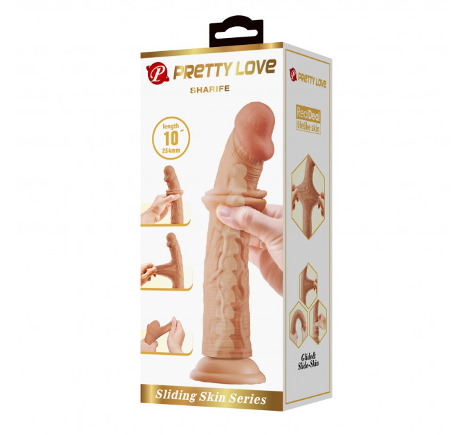 Реалистичный фаллоимитатор Pretty Love Sharife, 25.4 см