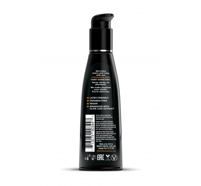 Съедобный лубрикант со вкусом булочки с корицей WICKED AQUA 120ML