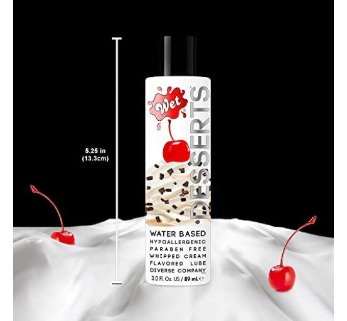 Съедобный Лубрикант WET Whipped Cream ( со вкусом сливок) 89 мл