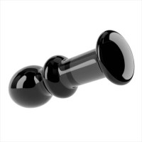 Скляна анальна пробка 4,5" Glass Romance Black