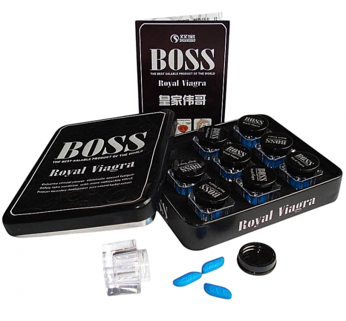 Таблетки для потенції Boss Royal Viagra за (ціна за баночку, 3 капсули)