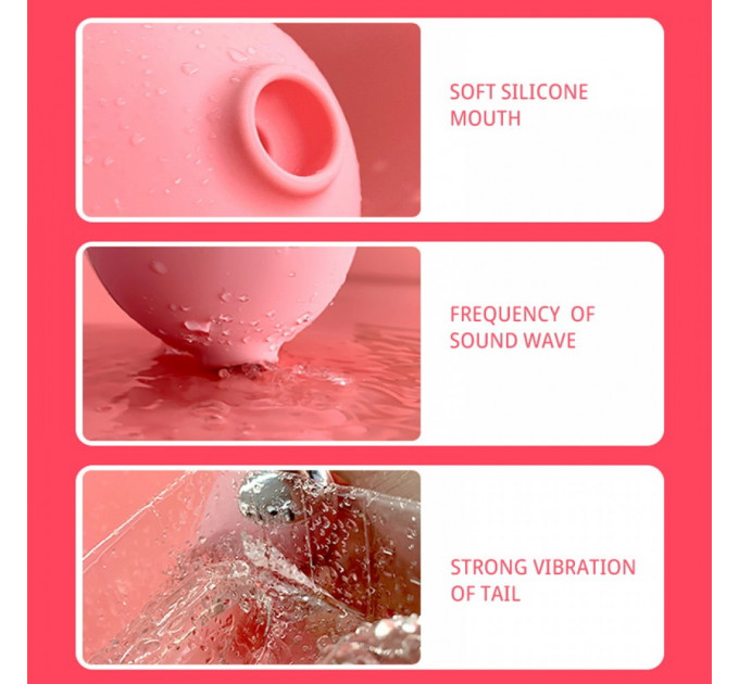 Вакуумный стимулятор клитора RACHEL Vibrating & Sucking Fish USB 9 functions, Blue