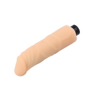 Вібратор з кібершкіри на батарейках Chisa Real Touch XXX, бежевий