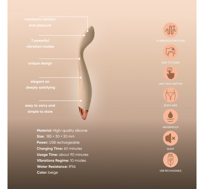 Вибратор для стимуляции точки G и клитора Sweet Em Velvet Lure, нежно желтый