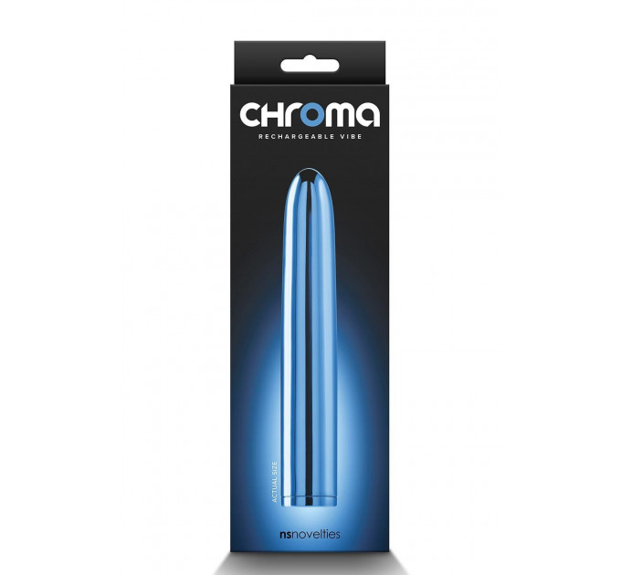 Вибратор классический NS Novelties Chroma голубой