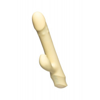 Вибратор кролик Every Night Toys с ротацией, фрикциями и вакуумной стимуляцией, желтый