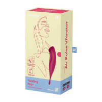 Вибратор с волновой стимуляцией Satisfyer Twirling Pro+ с приложением, красный