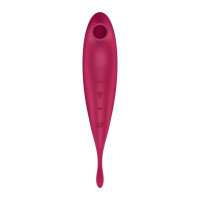 Вибратор с волновой стимуляцией Satisfyer Twirling Pro+ с приложением, красный