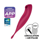 Вибратор с волновой стимуляцией Satisfyer Twirling Pro+ с приложением, красный