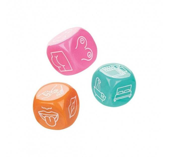 Игра для двоих CalExotics кубики 3 шт, разноцветные