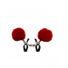 Зажимы на соски DS Fetish Nipple clamps metal poliester red