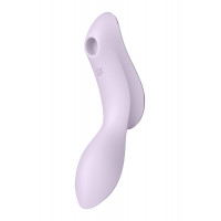 Подвійний вібратор з вакуумною стимуляцією Satisfyer Curvy Trinity 2 бузковий