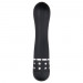 Вибратор Love Diamond Vibrator черный, украшенный стразами, 11.4 см.