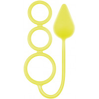 Анальная пробка RENEGADE 3 RING CIRCUS MEDIUM, YELLOW