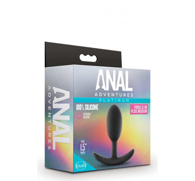 Анальная пробка Blush ANAL ADVENTURES VIBRA SLIM PLUG MEDIUM