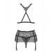 Комплект Obsessive Chiccanta 3 pcs set black L / XL